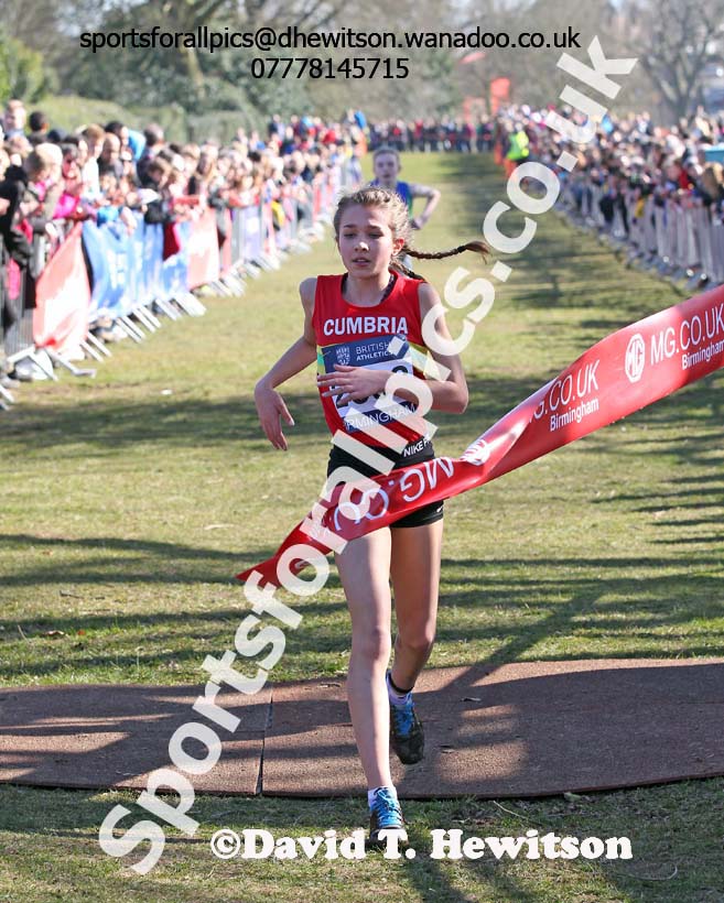 Girls under-13s Inter Counties Cross Country,  Cofton Park, Birmingham. Photo: David T. Hewitson/Sports for All Pics
